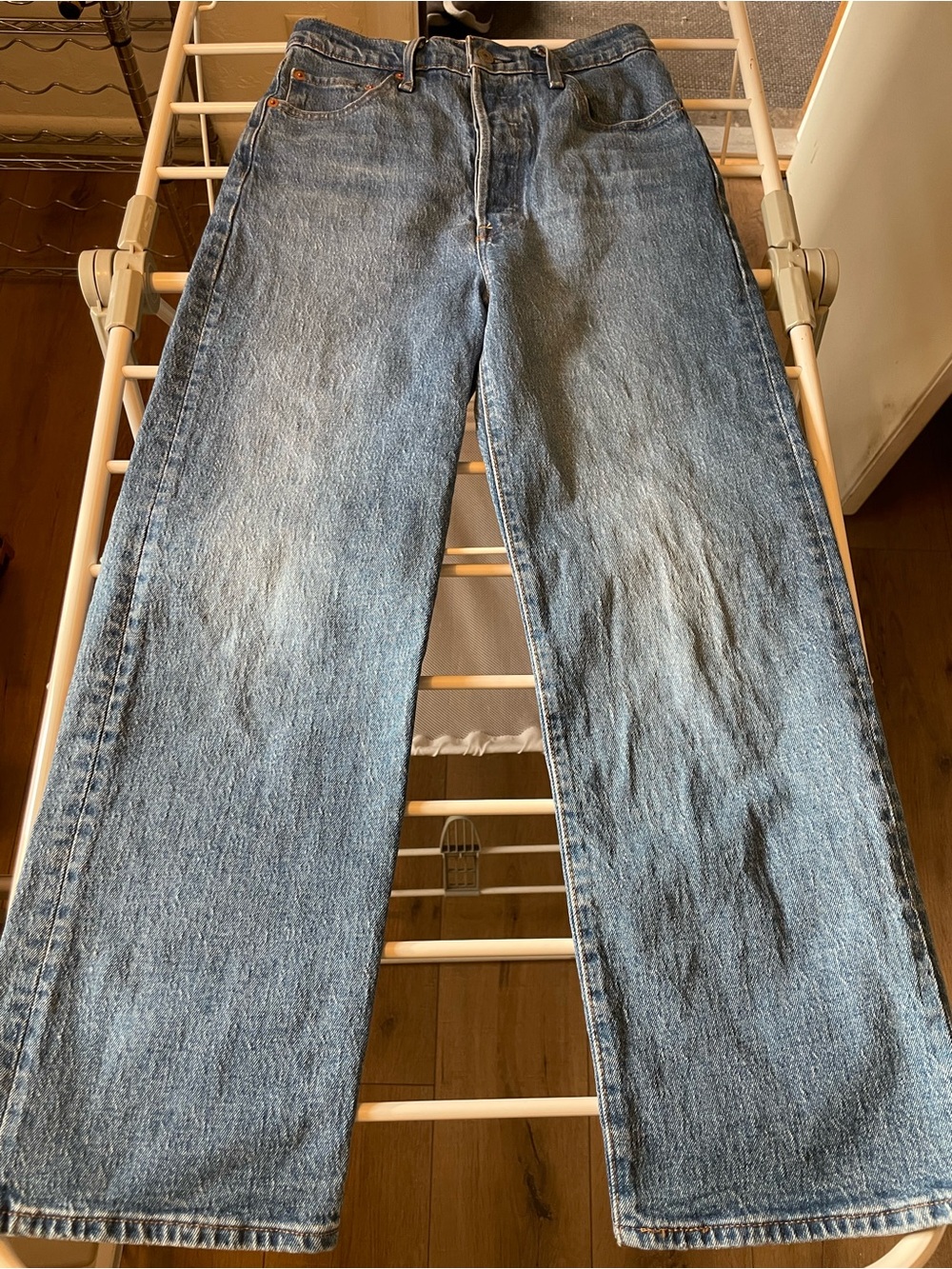 Levi’s Ribcage Straight Ankle Jeans – Jazz Jive Together – Size 28x27